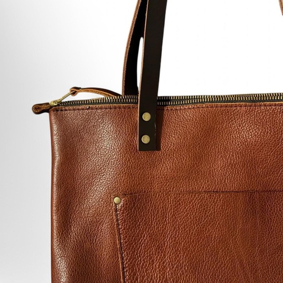 Brown Leather Tote Bag - Picture 2 of 6